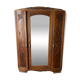 Antique carved wooden wardrobe with mirror