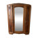 Antique carved wooden wardrobe with mirror