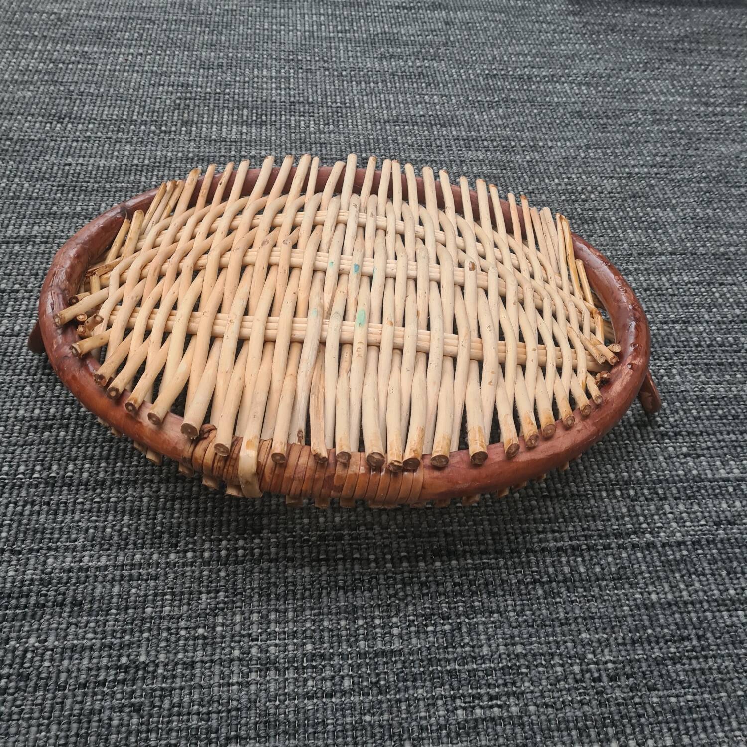 Rattan and wicker tray