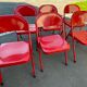 Vintage metal folding chair set of 6