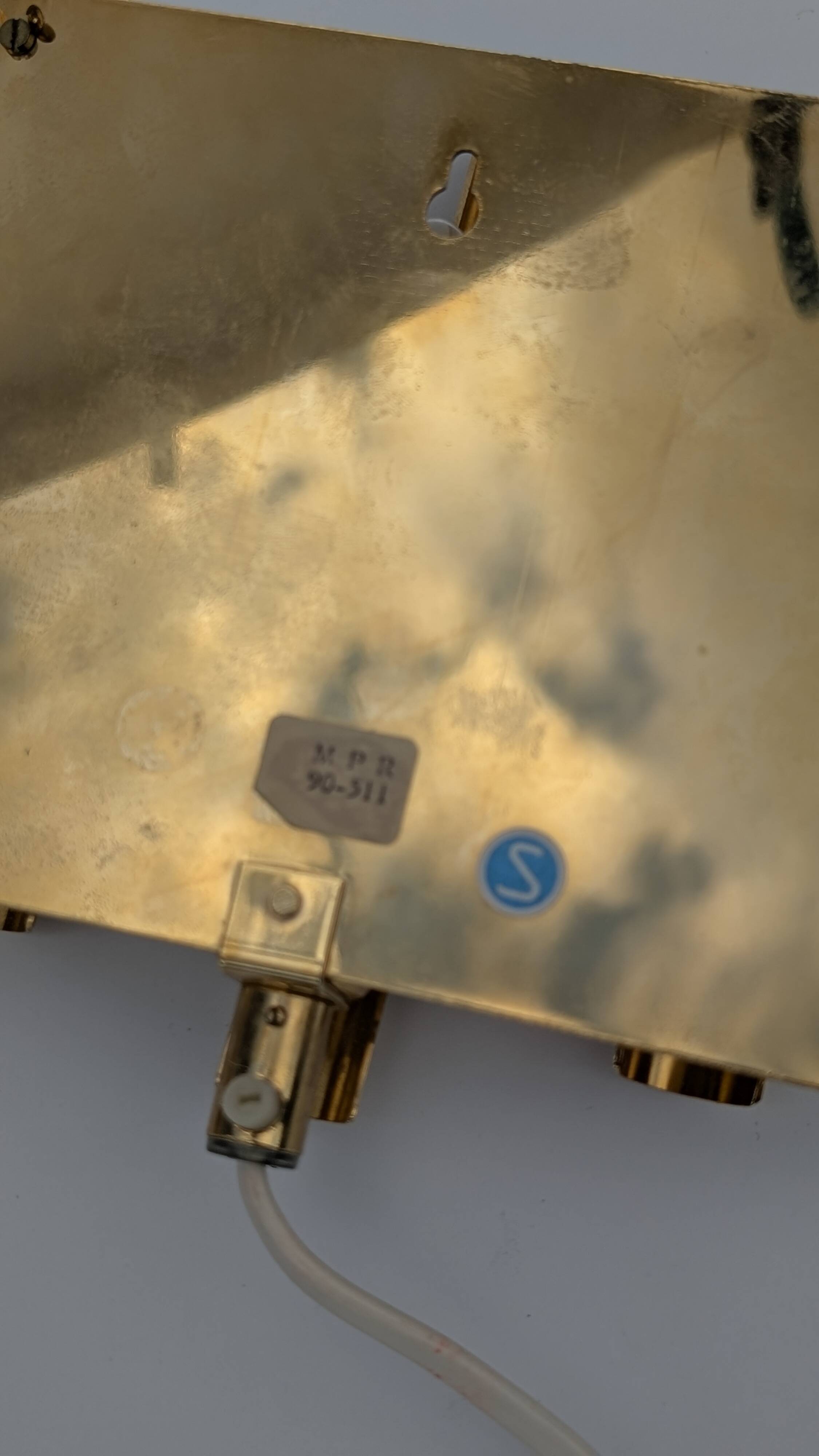 Pair of Hans-Agne Jakobsson wall lights in brass and pressed glass