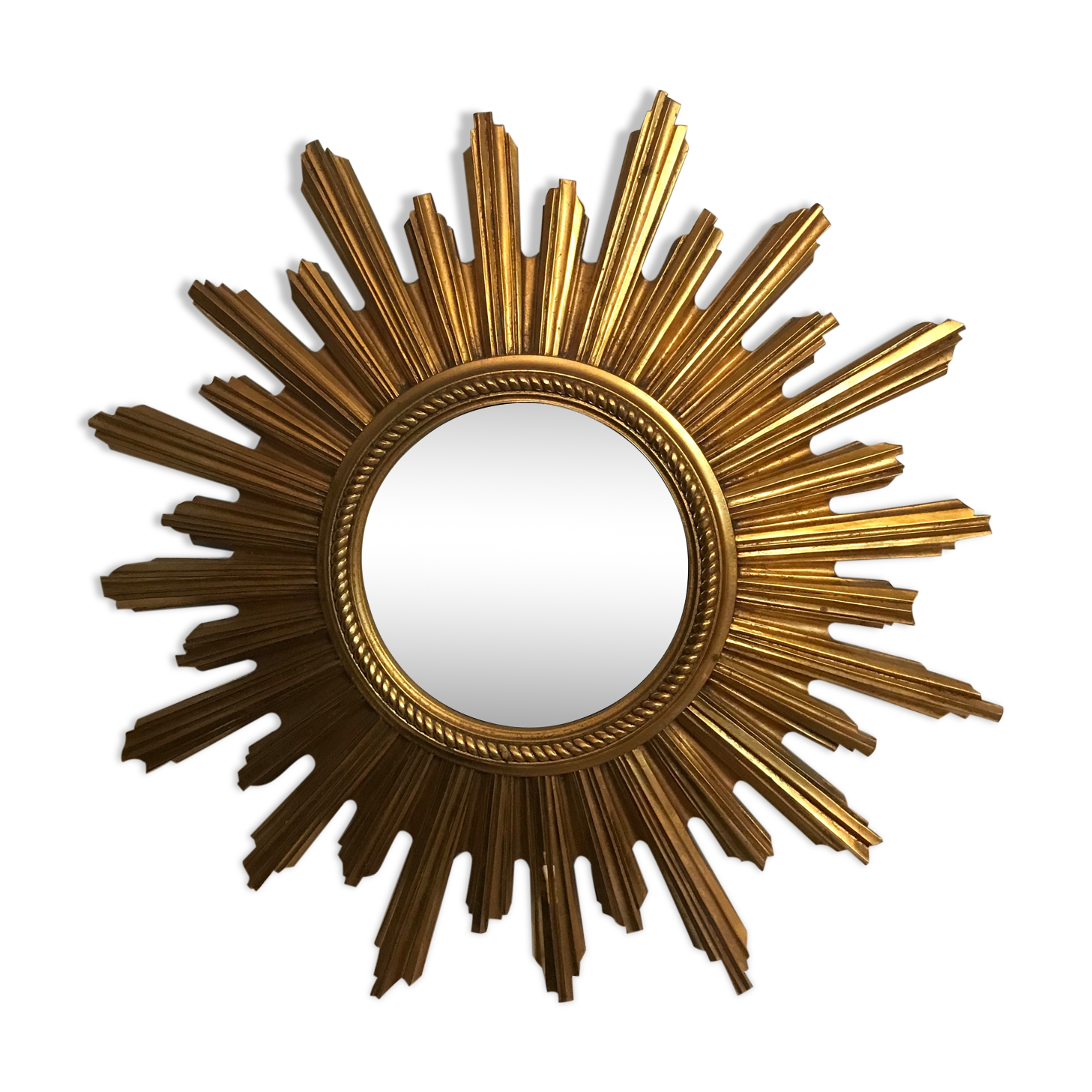 Sunny gilded wooden mirror 58x58cm