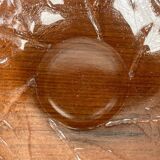 Large vintage Swedish glass bowl with floral decoration by Ann Wärff for Kosta Boda, 1970s.