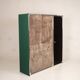 Guido Faleschini Astro Smoked Glass and Suede Cabinets for i4 Mariani 1979