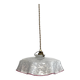 White clichy skirt suspension with raspberry spun glass edge