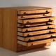 Antique plan cabinet in beech wood – Central Europe, around 1950