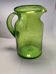 Bubble glass pitcher in the style of Biot or Empoli.