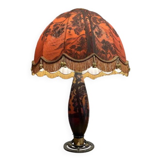 Delatte Nancy: glass paste lamp Art Nouveau period circa 1900