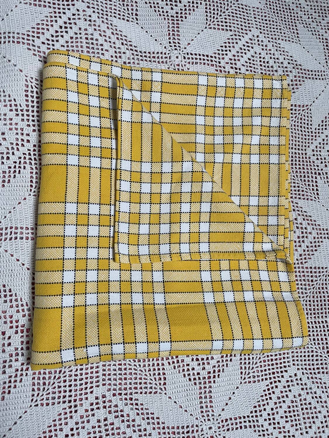 checkered tablecloth 1970