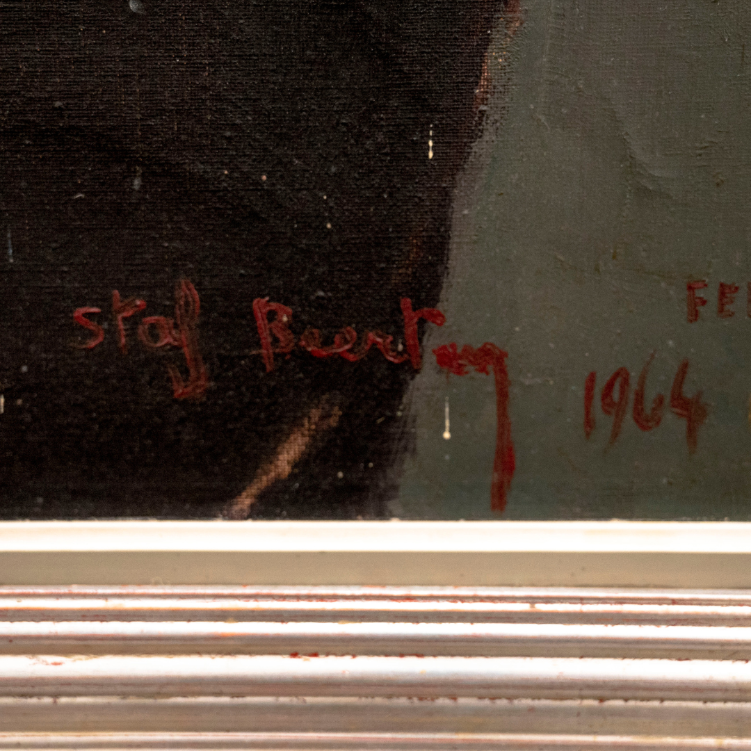 Portrait, oil on canvas, Staf Beerten, 1964
