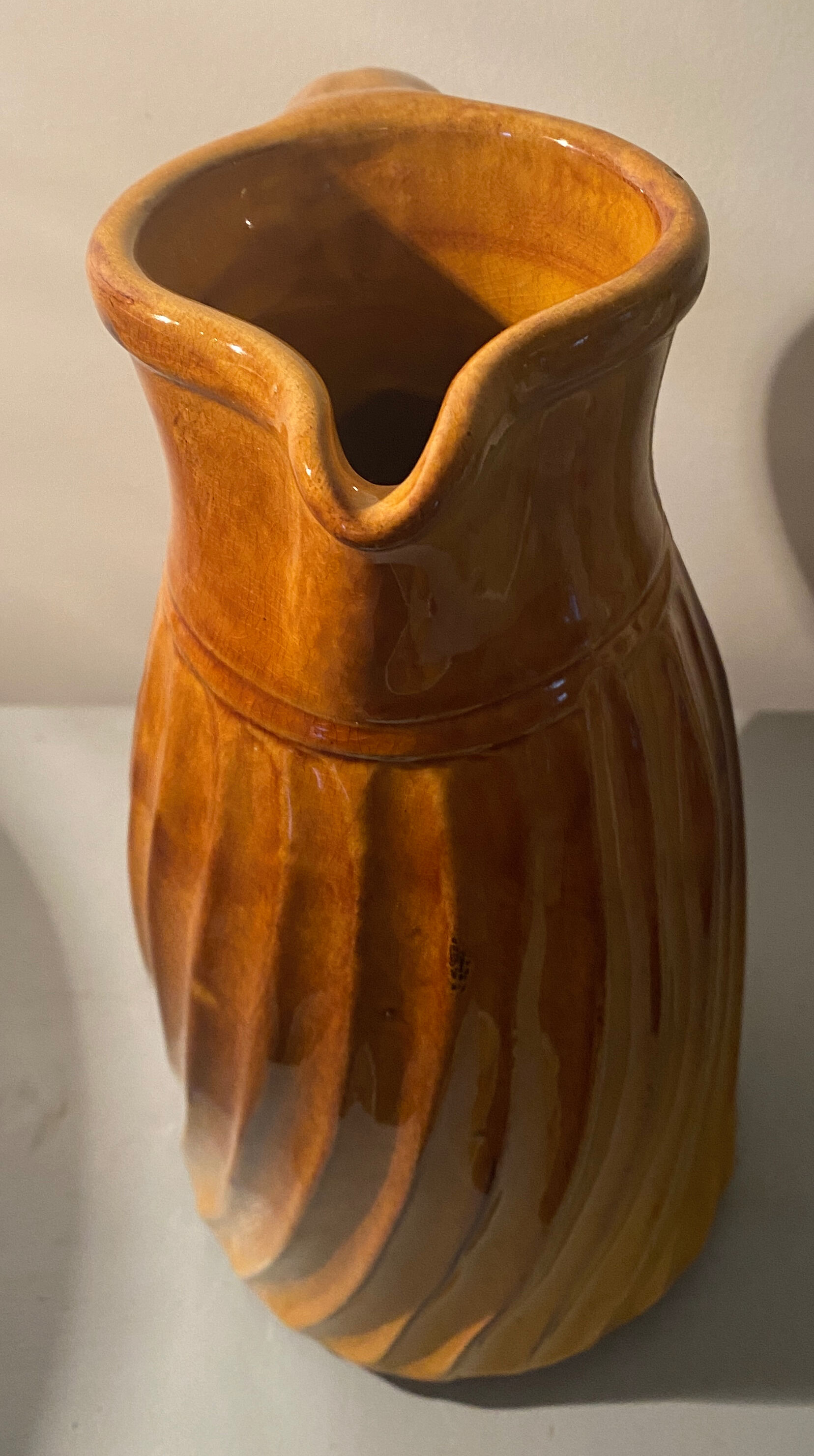 Enamelled pitcher stamped "The Cyclades" (Anduze) Perfect condition