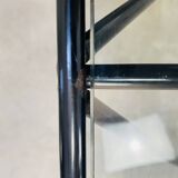 Pyramidal steel wire and glass coffee table