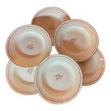 6 off-white and golden Amandinoise plates