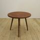 Table basse ronde en teck, années 1960