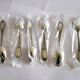 DEETJEN set of 6 silver-plated metal teaspoons or dessert spoons with crossed ribbons, new, 14.5 cm