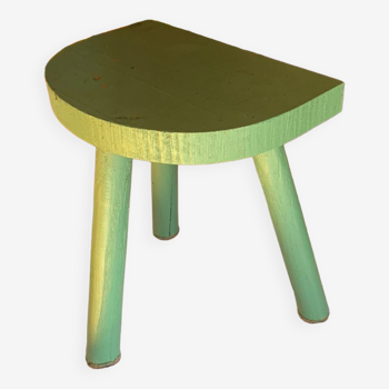 Tabouret tripode demi-lune