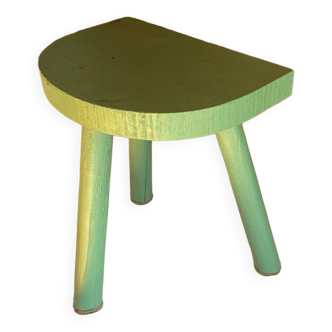 Tabouret tripode demi-lune