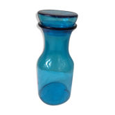 Blue brand glass jar lift the 1970s vintage