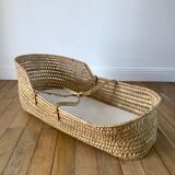 Wicker and bamboo crib 1930s 1940s