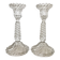 Pair of molded glass candlesticks - 1960s
