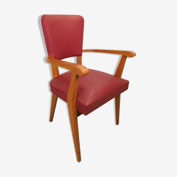 Vintage red bridge chair
