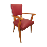 Vintage red bridge chair