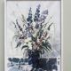 1983 Modern "Flowers & Shell" Swedish Floral Still Life Oil Painting, Framed