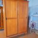 Vintage oak sliding wardrobe/closet