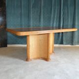 Dinner table in rattan cane