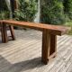 Restored antique carpenter's workbench in solid oak - 245 cm