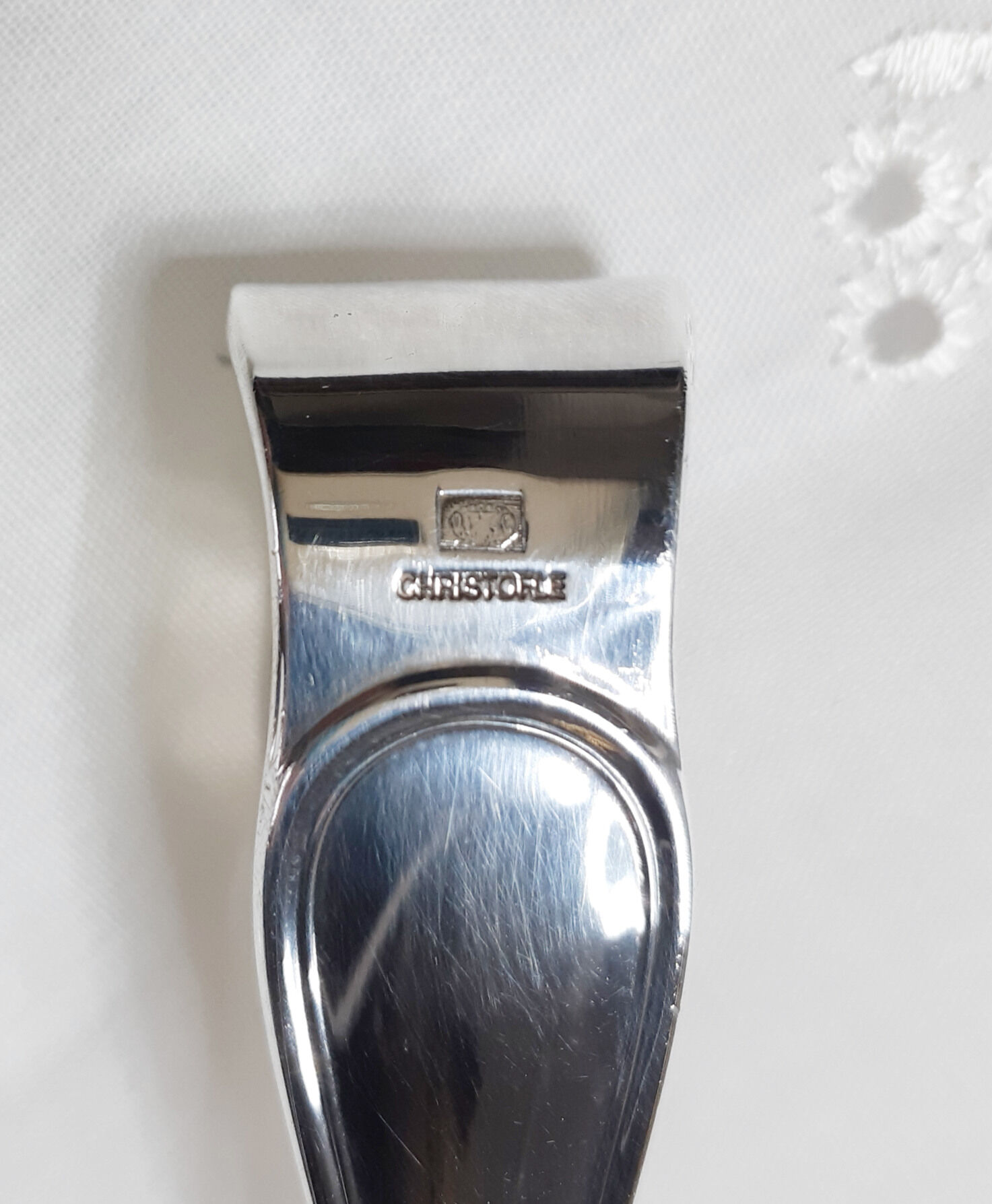 Christofle silver metal sugar tongs , Albi model