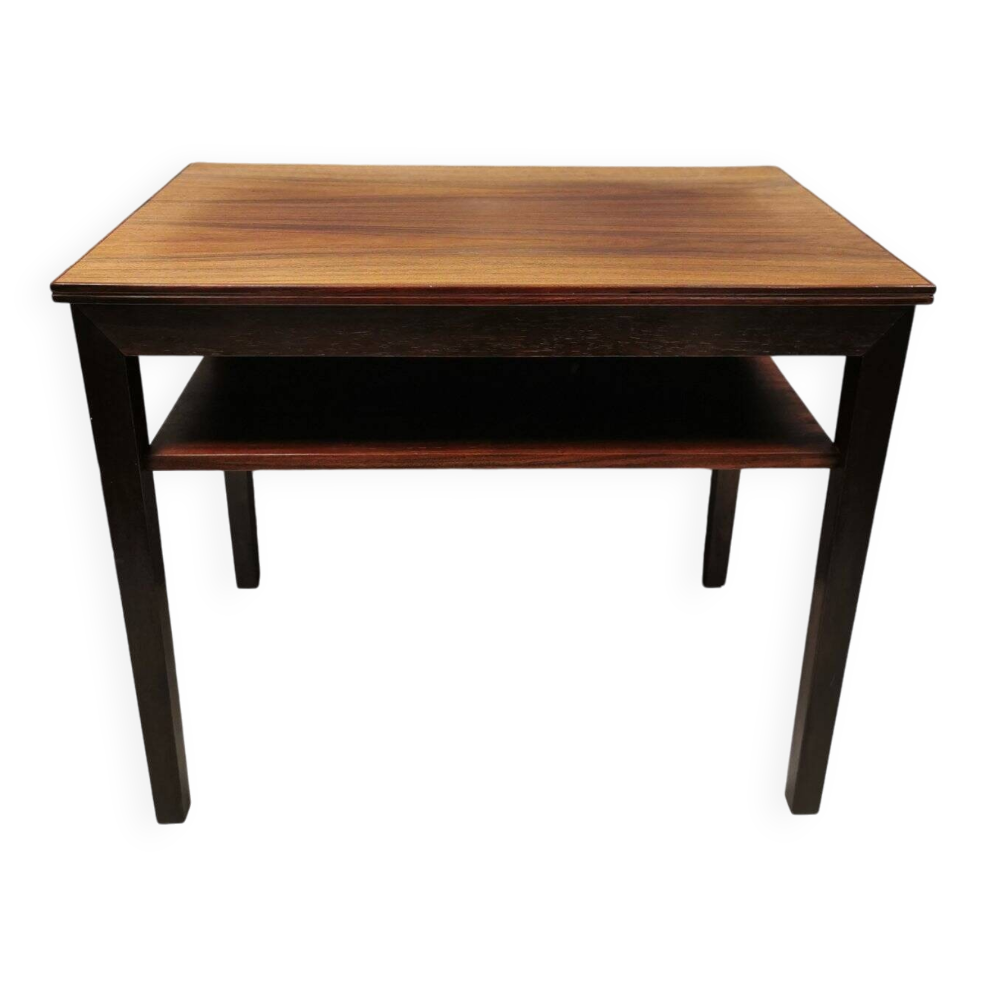 Nice side table in rosewood, probably Danish and from the 60s.