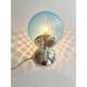 Sculptural Light-Blue “Ballotton” Murano Glass Wall Sconces — Pair