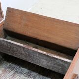 Massive ash chest and iron handles - mid-19th century