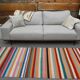 Vintage colourful flat kilim hallway rug 90x306 cm