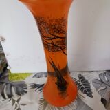 GLASS PASTRY CHIMNEY TRIM SIGNED LEGRAS