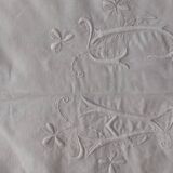 Embroidered and monogram sheet with 2 pillowcases