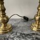 Pair of vintage brass lamps from the 70s.