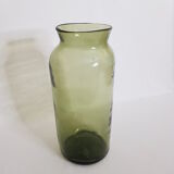 Blown and bubbled glass vase