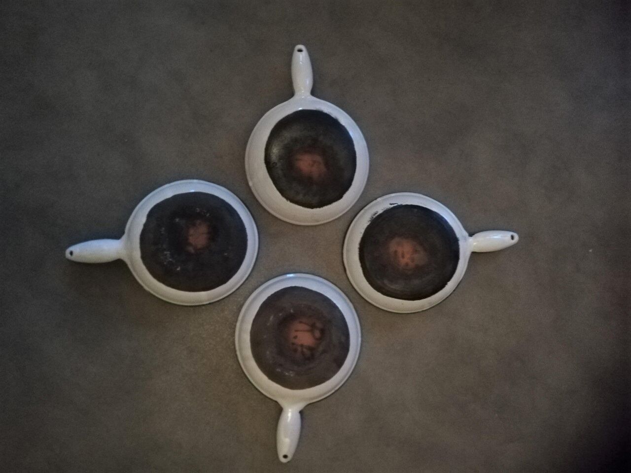 Robert Picault set of 4 caquelons