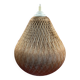 Vintage Scandinavian pear-shaped pendant light in synthetic wire.