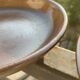 Organic earthenware deep plates from Gré du Marais, France.