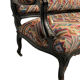 Large Napoleon III bench in blackened wood