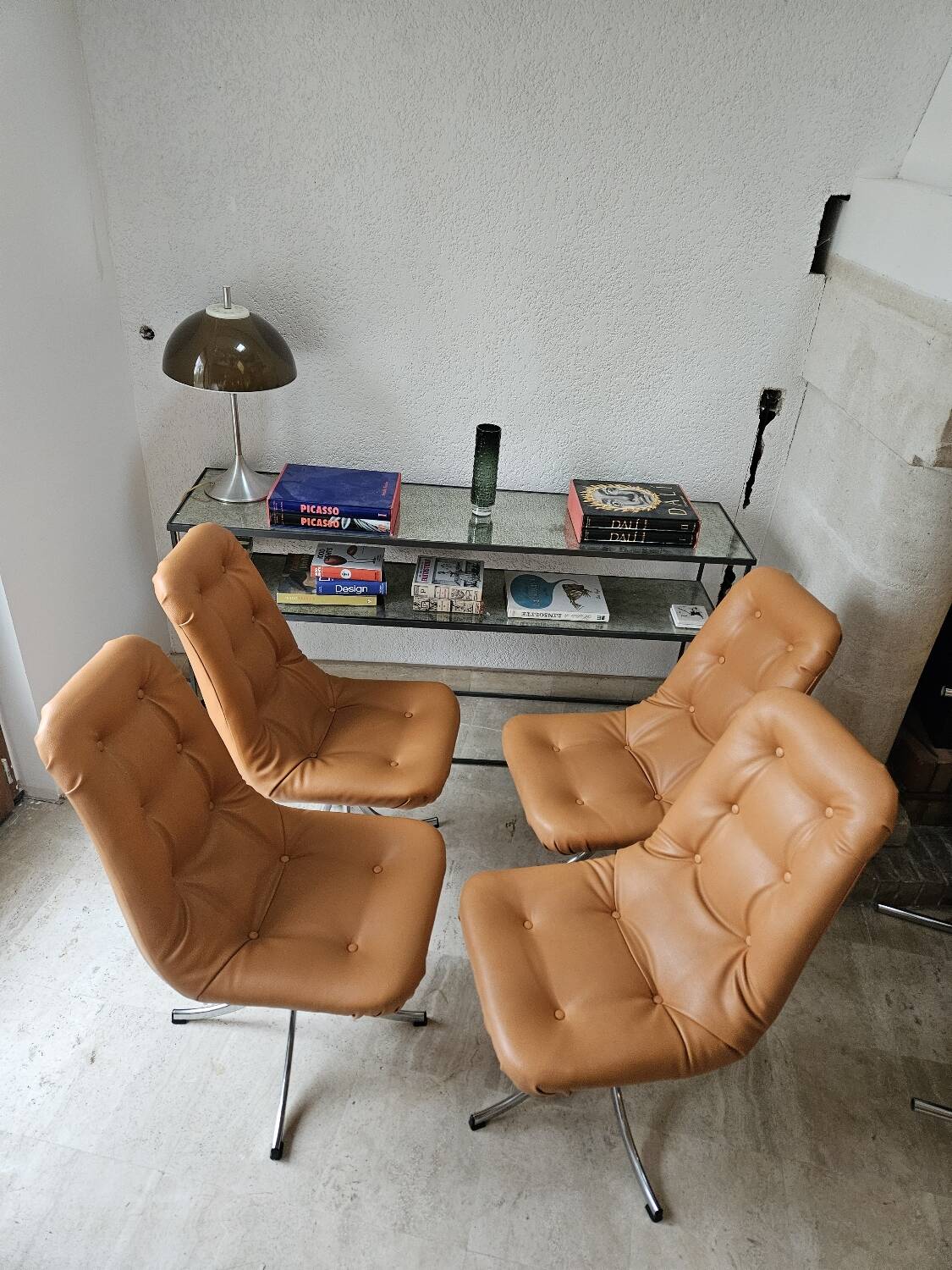 4 chaises pivotantes Gastone Rinaldi pour Rima
