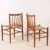 4x J80 Dining Chair by Jørgen Bækmark in Oak, 1967 FDB Møbler, Denmark
