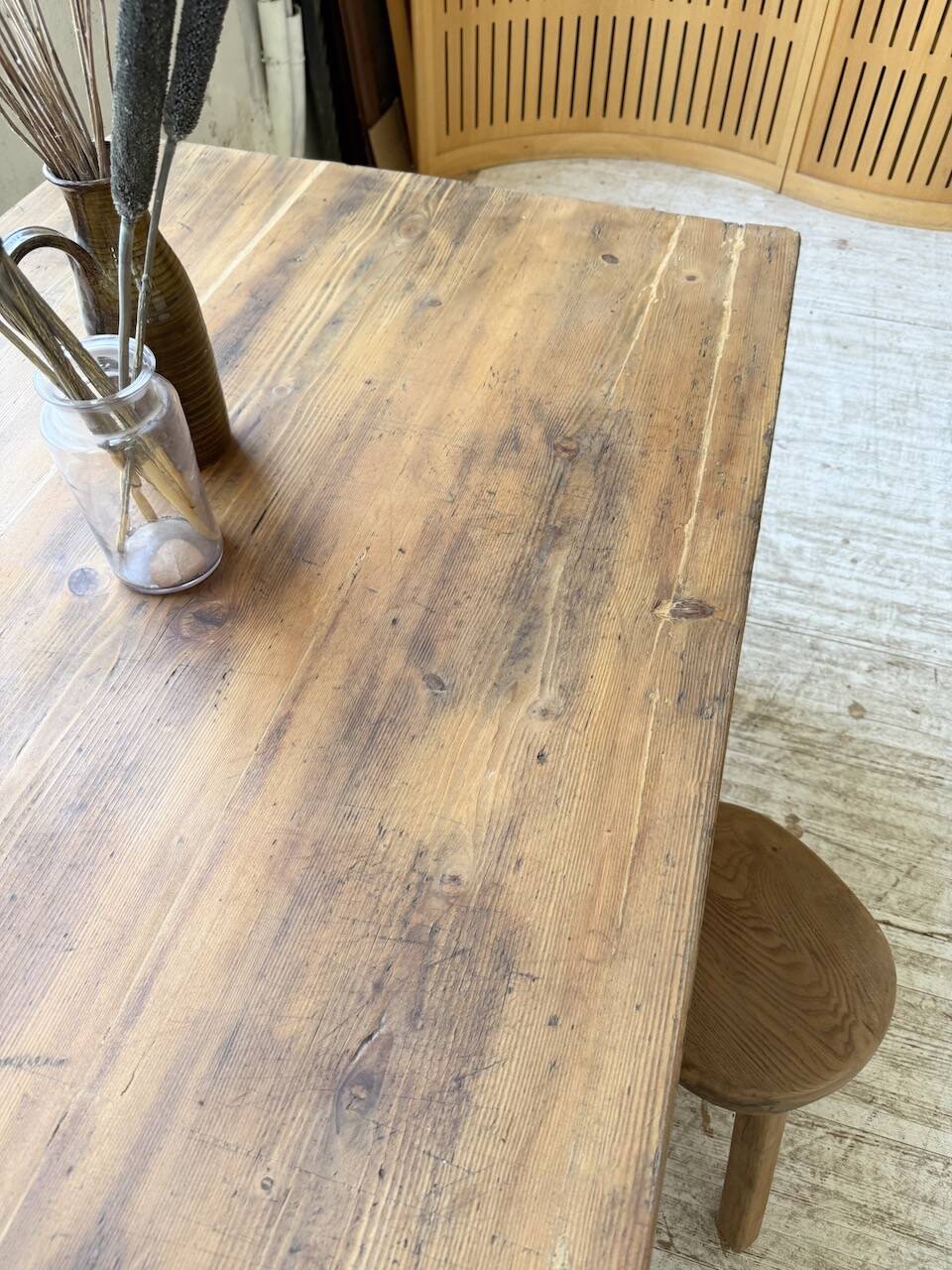 50s pine and oak farmhouse table 2.5m