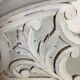 Old patinated gray pediment