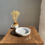 Large white and earthenware ceramic dish