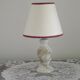 French Vintage Small Marble Table Lamp – Cream with Beige & Blue Veins 5237