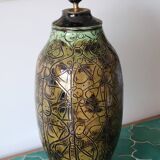 Handmade ceramic lamp signed